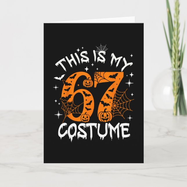 Detta är min Halloween 67 kostym nummer 6 7 meme s Kort (Framsida)