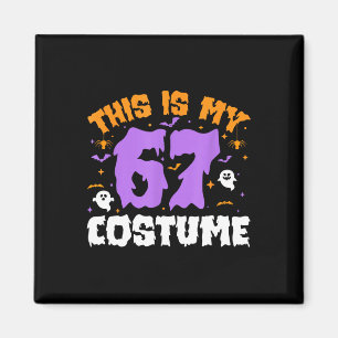 Detta är min Halloween 67 kostym nummer 6 7 meme S Magnet