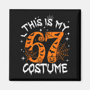 Detta är min Halloween 67-kostym nummer 6 7 Meme S Magnet