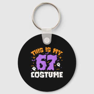 Detta är min Halloween 67-kostym nummer 6 7 Meme S Nyckelring