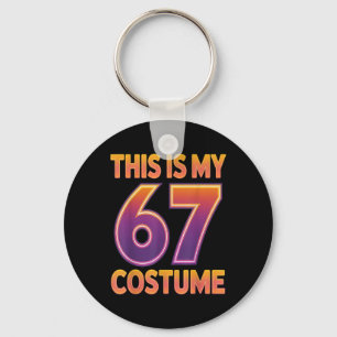 Detta är min Halloween 67-kostym nummer 6 7 Meme S Nyckelring