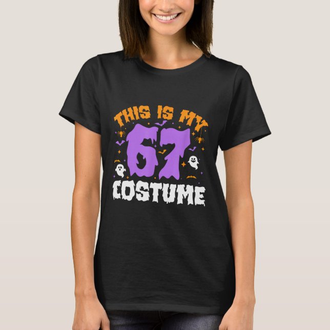 Detta är min Halloween 67-kostym nummer 6 7 Meme S T Shirt (Framsida)