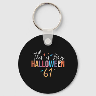 Detta är min Halloween 67 Roliga Sex Sju Meme Gen Nyckelring