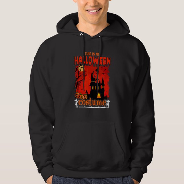 Detta Är Min Halloween Kostym Glad Halloween Appar Hoodie (Framsida)