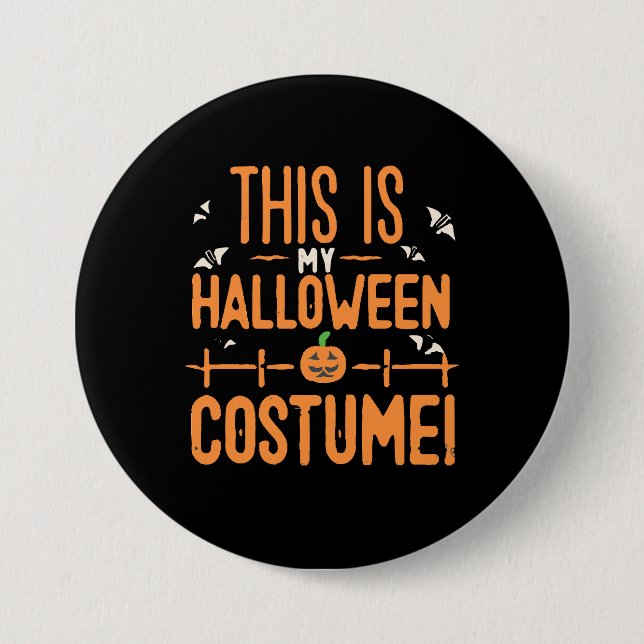 Detta Är Min Halloween-kostym  Knapp (Framsida)