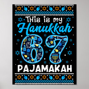 Detta Är Min Hanukkah 67 Pajamakah För Judisk Kris Poster