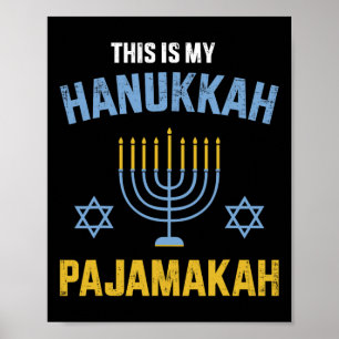 Detta är min Hanukkah Pajamakah för judisk jul Poster