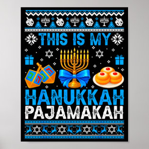 Detta Är Min Hanukkah Pajamakah Fula Chanukah Judi Poster