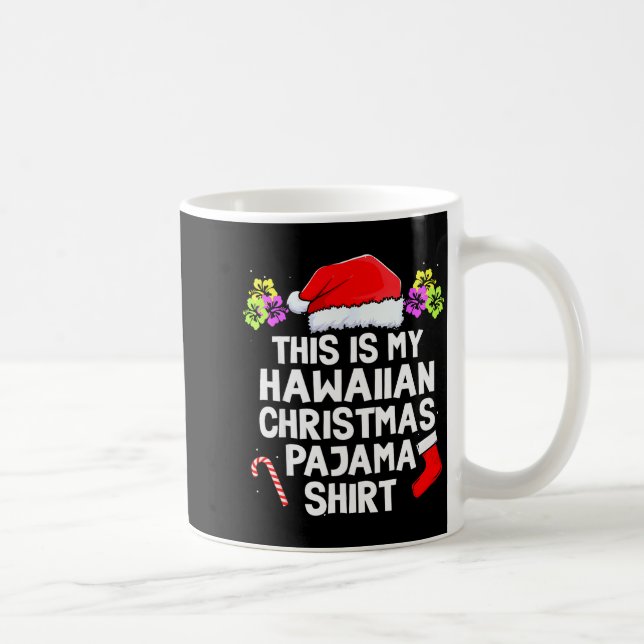 Detta Är Min Hawaiianska Jul Pyjamas Matchande Fam Kaffemugg (Höger)