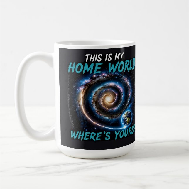Detta Är Min Hemvärld Sci Fi Galaxy Tröja Kaffemugg (Vänster)