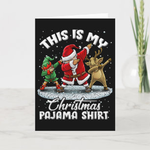 Detta Är Min Jul Pyjamas Dabba Tomte Elf Paja Kort