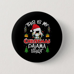 Detta Är Min Jul Pyjamas Fotbollsspelare Jul Knapp