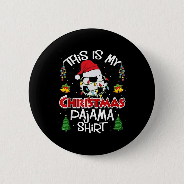 Detta Är Min Jul Pyjamas Fotbollsspelare Jul Knapp (Framsida)