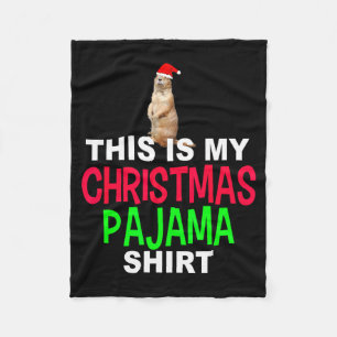 Detta Är Min Jul Pyjamas Murgrävling Jul T-Shirt Fleecefilt