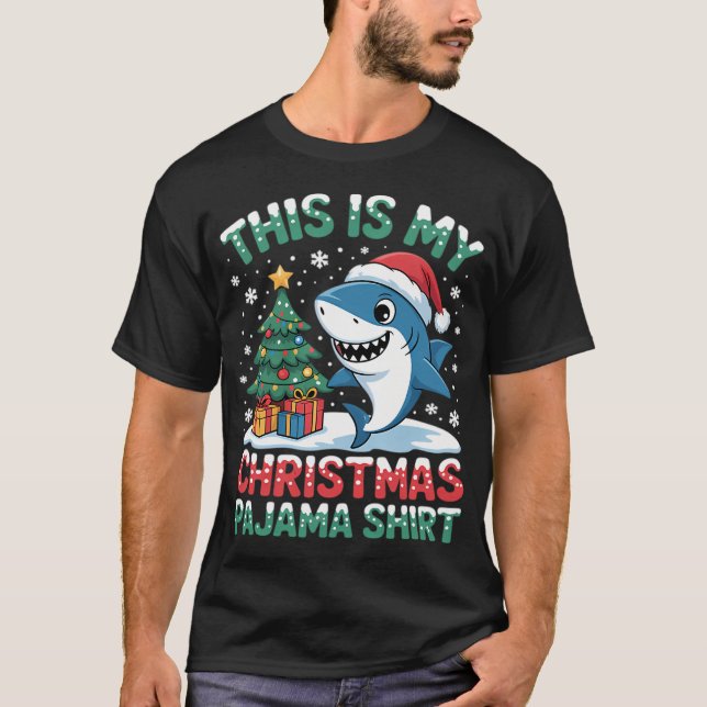 Detta Är Min Jul Pyjamas Rocka Fisk Jul T Shirt (Framsida)