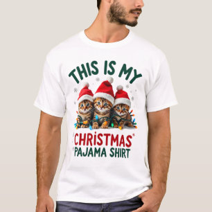 Detta Är Min Jul Pyjamas Tröja Katt Älskare Rolig