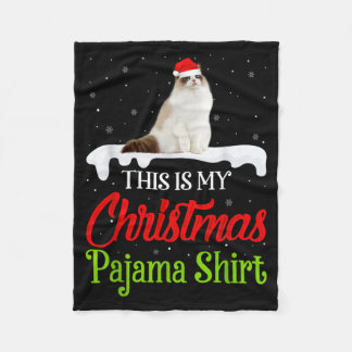 Detta Är Min Jul Pyjamas Tröja Ragdoll Katt Fleecefilt