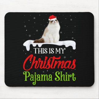Detta Är Min Jul Pyjamas Tröja Ragdoll Katt Musmatta