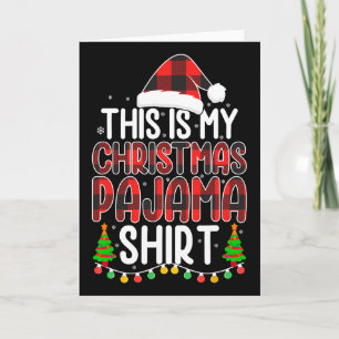 Detta Är Min Jul Pyjamas Tröja Rolig Hatt Jul P Kort