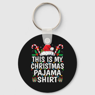 Detta Är Min Jul Pyjamas Tröja Rolig Xmas Pjäs M Nyckelring