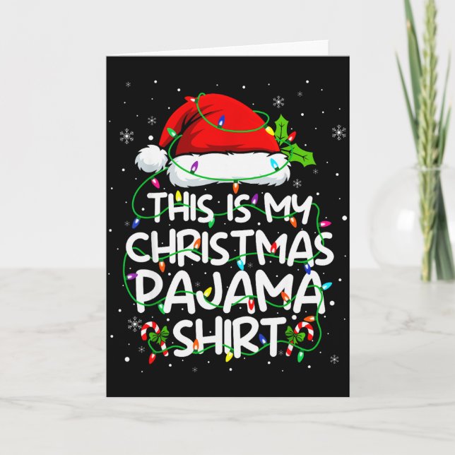 Detta Är Min Jul Pyjamas Tröja Rolig Xmas Pjs M Kort (Framsida)