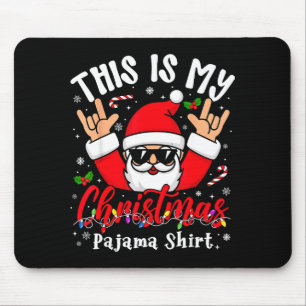 Detta Är Min Jul Pyjamas Tröja Sungles Tomte Ro Musmatta