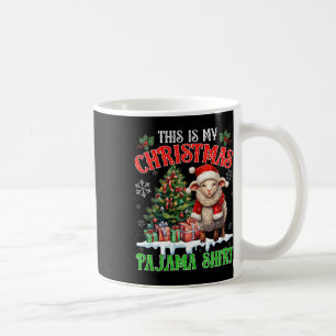 Detta Är Min Jul Pyjamas Tröja Tomte Får Gård Kaffemugg