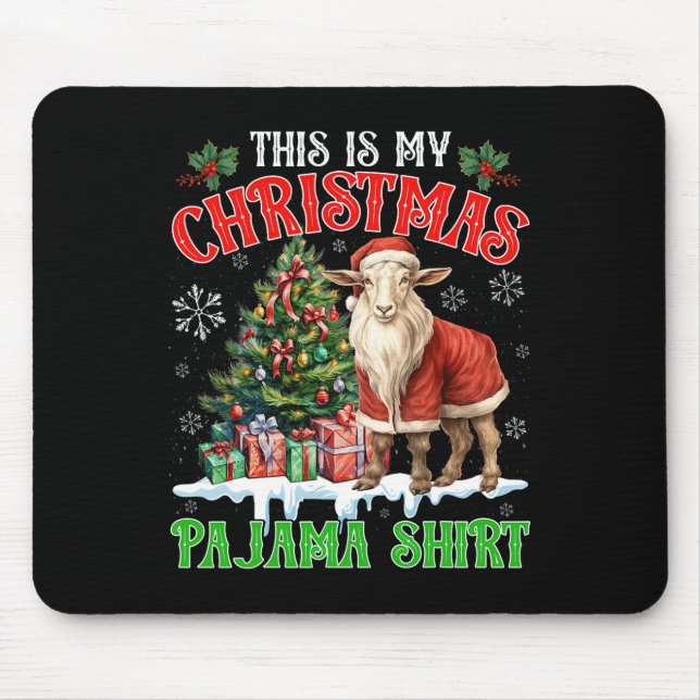 Detta Är Min Jul Pyjamas Tröja Tomte Get Gård  Musmatta (Framsidan)