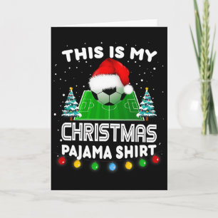 Detta Är Min Jul Pyjamas Tröjor Fotboll Tomte Pojk Kort