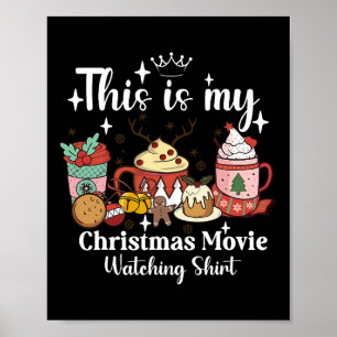 Detta Är Min Julfilms T-shirt För Familjen Poster