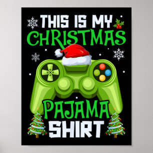 Detta är min julpyjamasas videospel Gamer Män B Poster