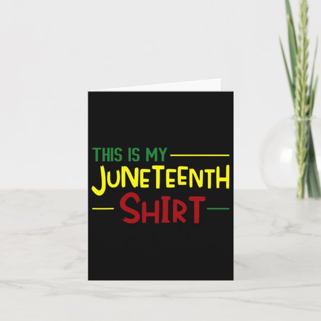 Detta Är Min Juneteenth Tröja Självständighetsdag  Kort (Framsida)