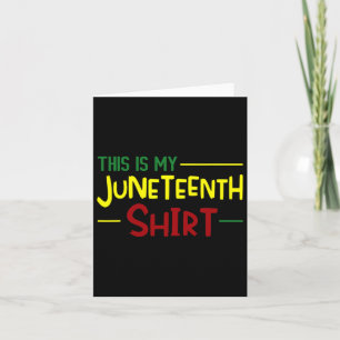 Detta Är Min Juneteenth Tröja Självständighetsdag Kort