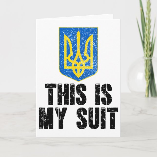 Detta Är Min Kostym Stöd Ukraina Trident Ukrainsk  Kort (Framsida)