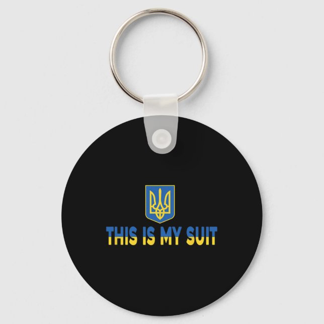Detta Är Min Kostym Stöd Ukrainsk Kostym - Stå Med Nyckelring (Framsida)