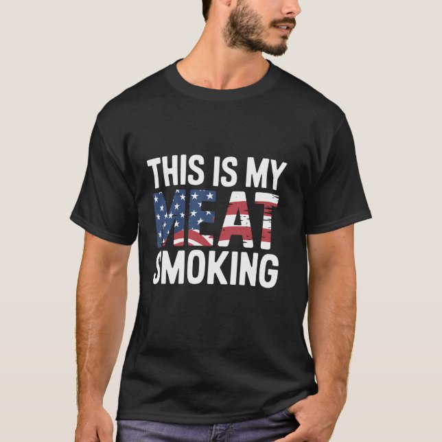 Detta Är Min Kött Rökande Roliga BBQ Älskare T Shirt (Framsida)