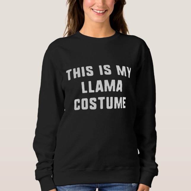 Detta Är Min Lama Dräkt Halloween Enkelt Lat T Shirt (Framsida)