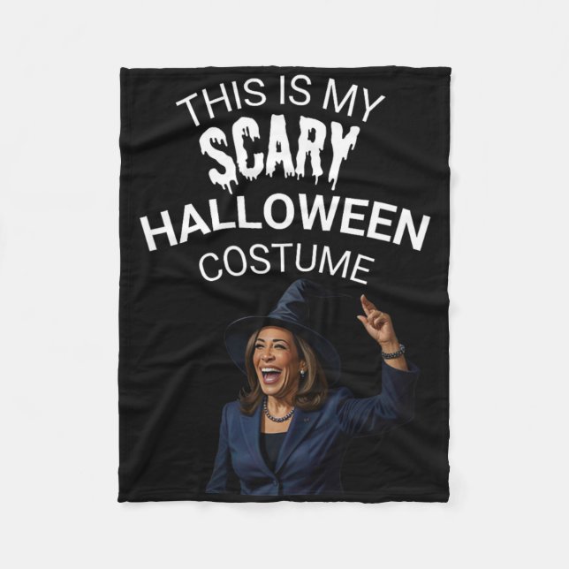 Detta är min läskiga Halloween-kostym Kamala Harri Fleecefilt (Framsidan)
