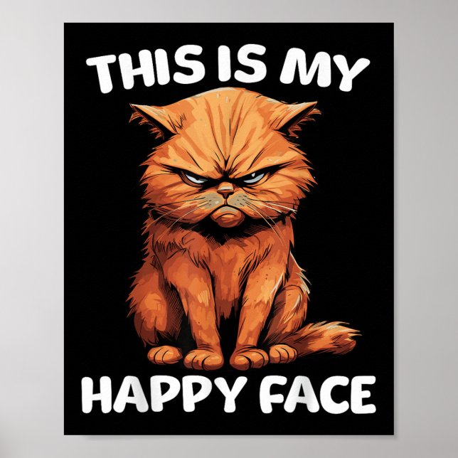 Detta är min lyckliga ansikte katt  poster (Framsidan)