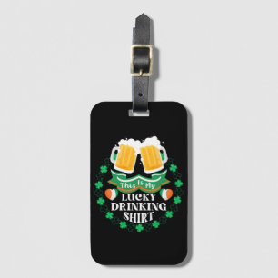 Detta är min lyckliga drickande öl St. Patrick's D Bagagebricka