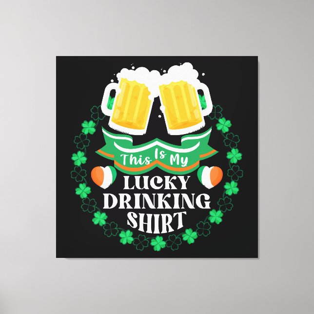 Detta är min lyckliga drickande öl St. Patrick's D Canvastryck (Framsida)