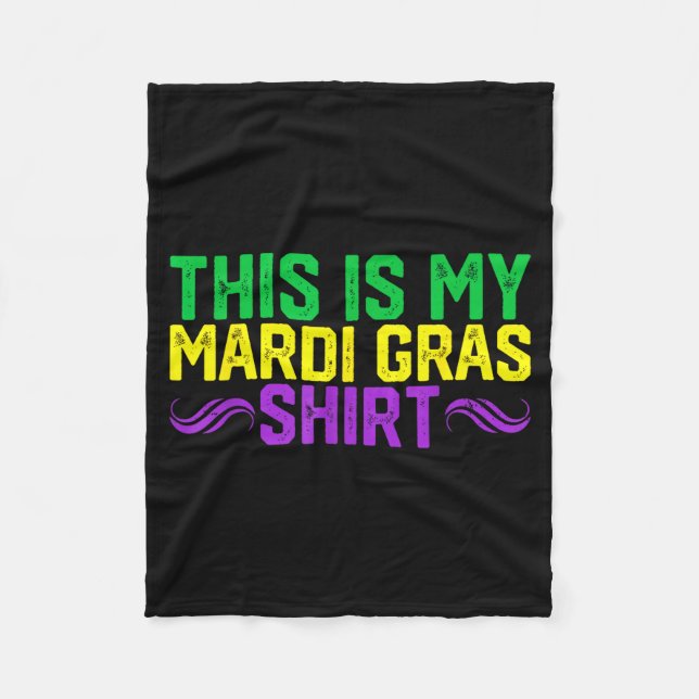 Detta Är Min Mardi Gras Tröja Rolig Mardi Gras Out Fleecefilt (Framsidan)