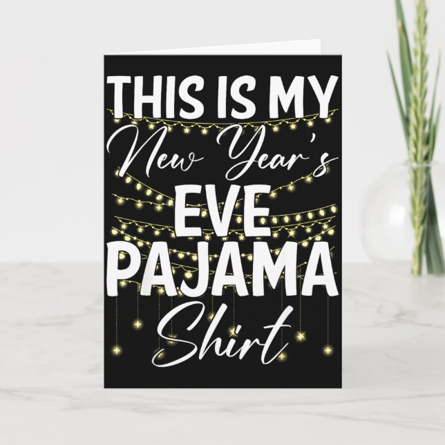 Detta Är Min Nyårsafton Pyjamas Tröja Gott Nytt År Kort (Framsida)