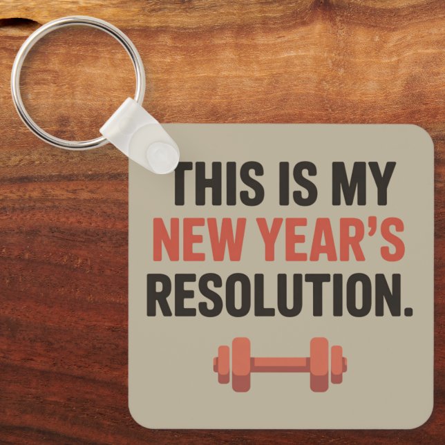 Detta Är Min Nyårsresolution Motiverande Gym Nyckelring (Framsida)