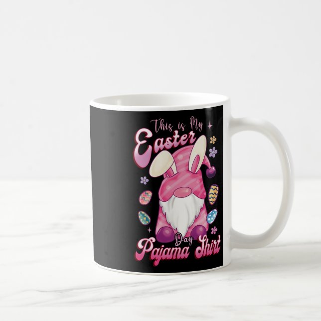Detta är min påskpyjamas påskdag kanin påskägg kaffemugg (Höger)