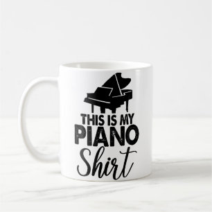 Detta Är Min Piano Keyboard Tröjor Pianist Musik Kaffemugg