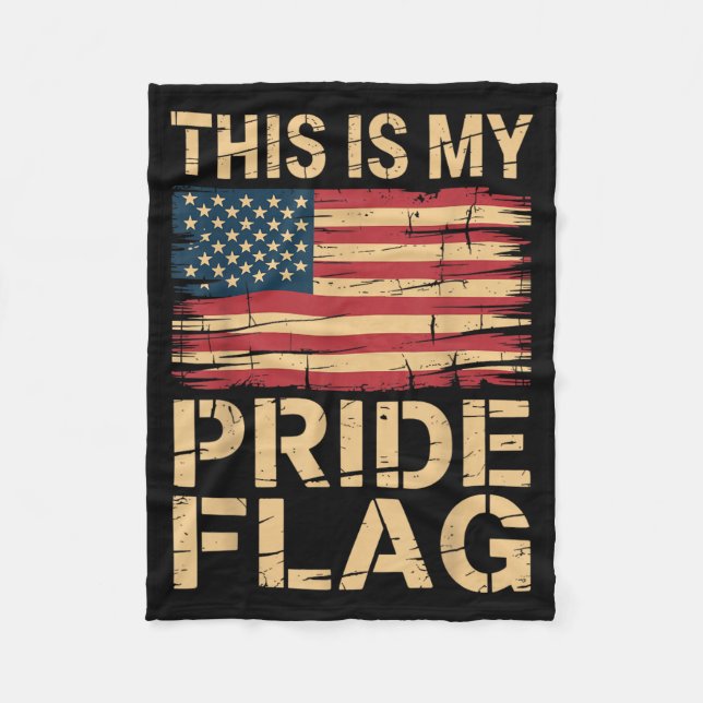 Detta Är Min Pride Flagga Amerikansk Stolthet i US Fleecefilt (Framsidan)