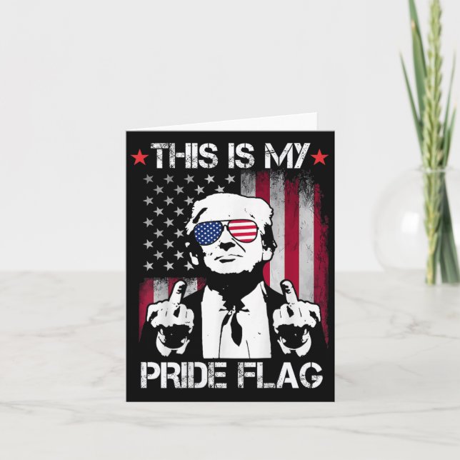 Detta Är Min Pride Flagga Usa Amerikansk 4:e Juli  Kort (Framsida)
