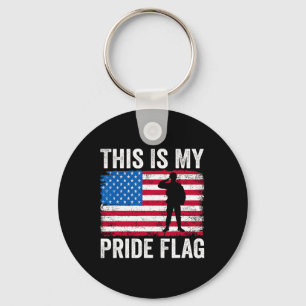 Detta Är Min Pride Flagga Usa Amerikansk 4:e Juli Nyckelring