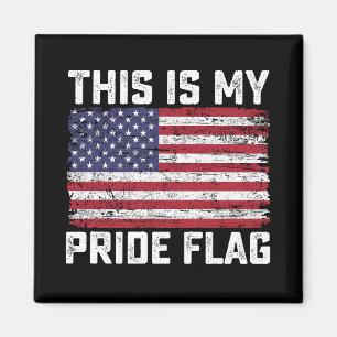 Detta Är Min Prideflagga USA Magnet